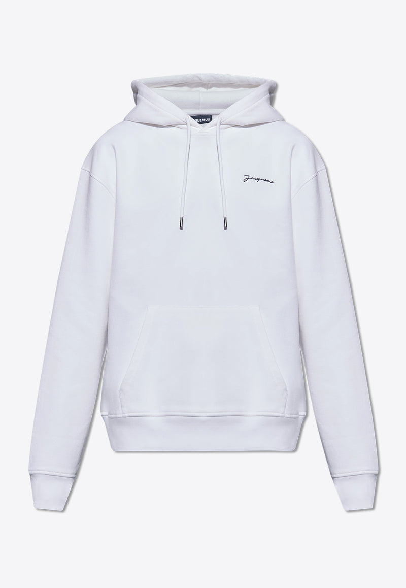 Jacquemus The Typo Logo Hooded Sweatshirt White 245JS310 2120 M-100