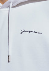 Jacquemus The Typo Logo Hooded Sweatshirt White 245JS310 2120 M-100