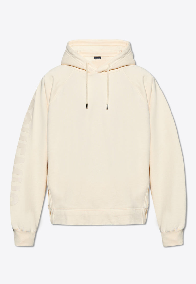 Jacquemus The Typo Logo Hooded Sweatshirt Cream 245JS234 2341-130