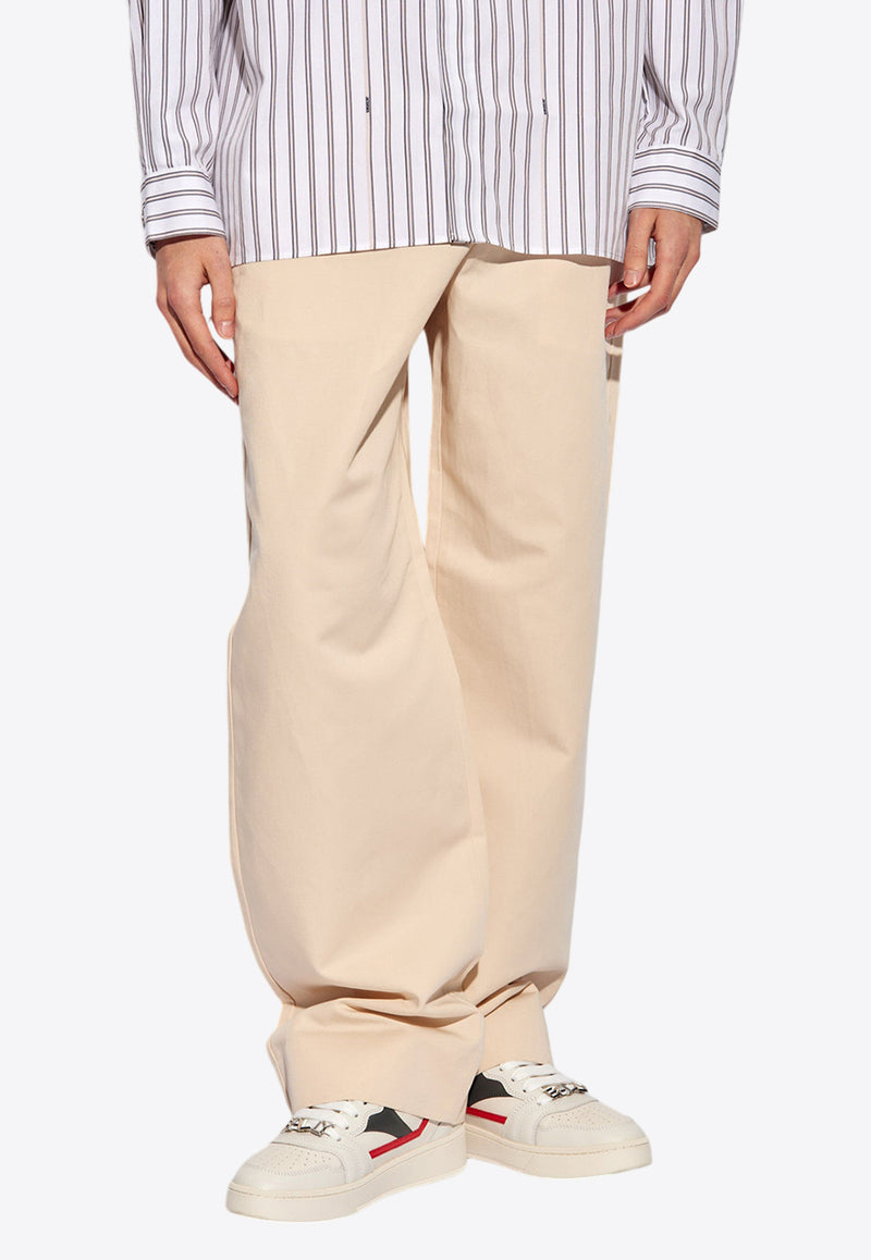 Jacquemus Straight-Leg Jeans Beige 245PA071 1534-150