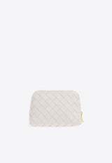 Bottega Veneta Heart-Motif Intrecciato Leather Toiletry Bag White 764044 V3SP0-8585