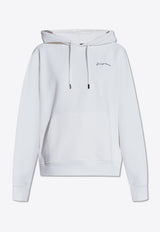 Jacquemus Logo Embroidered Drawstring Hoodie White 245JS310 2120 F-100