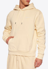 Jacquemus Embroidered Logo Drawstring Hoodie Cream 245JS310 2120 M-151