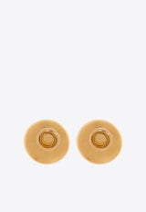 Bottega Veneta Concave Stud Earrings Gold 775048 VAHU0-8120