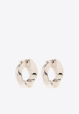 Bottega Veneta Twist Hoop Earrings Silver 775170 V5070-8117