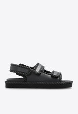 Bottega Veneta Jack Nappa Leather Flat Sandals Ardoise 775343 VBSD0-2015