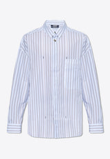 Jacquemus Striped Long-Sleeved Shirt Light Blue 245SH070 1140-3FE