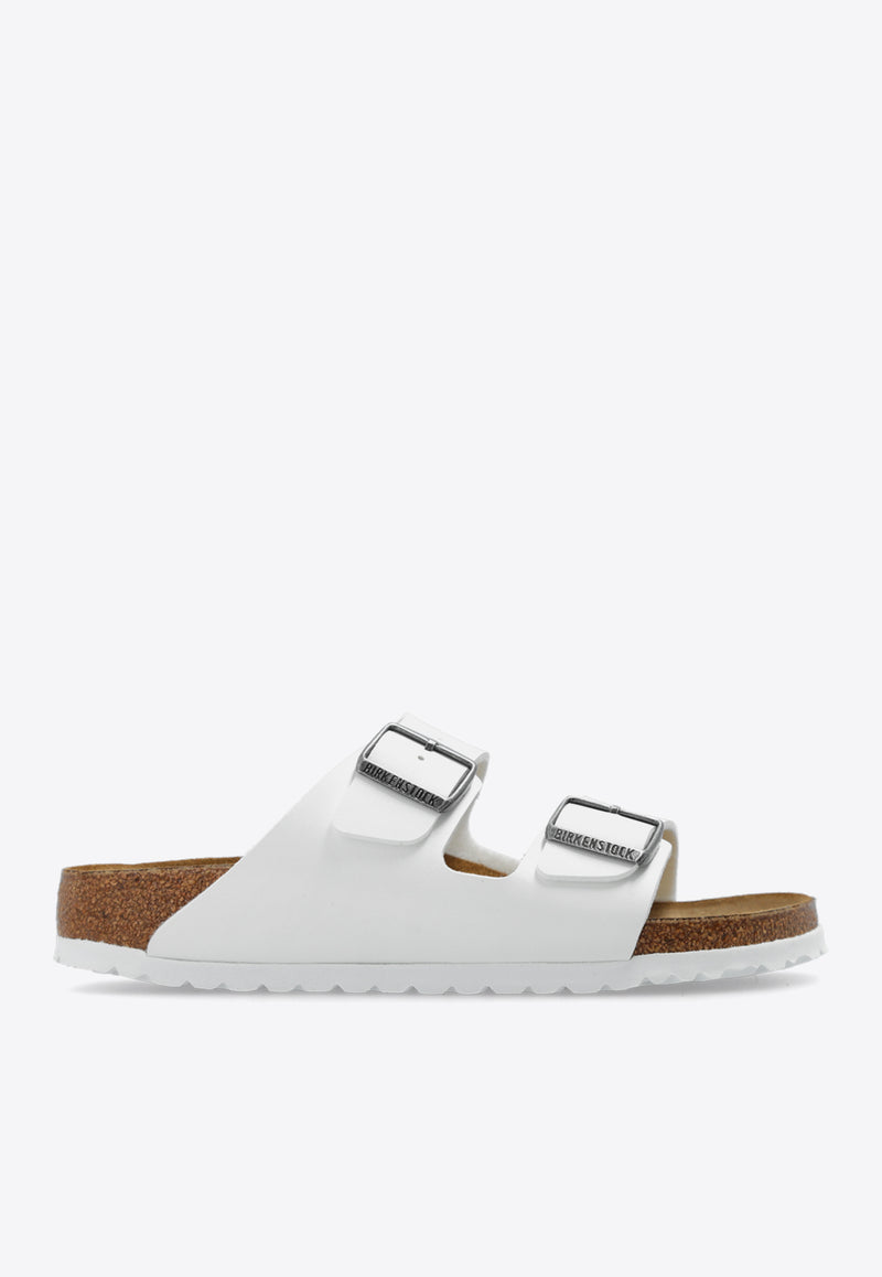 Birkenstock Arizona Big-Buckle Leather Slides White 552683 0-WHITE