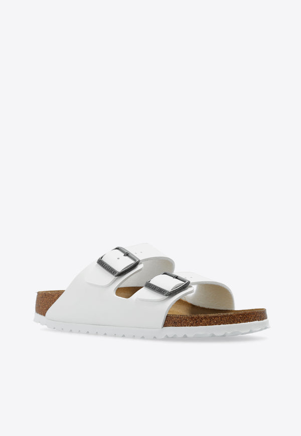 Birkenstock Arizona Big-Buckle Leather Slides White 552683 0-WHITE