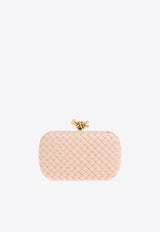 Bottega Veneta Knot Intrecciato Leather Minaudière Clutch Bag Lotus 717622 V01D1-6915