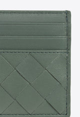 Bottega Veneta Intrecciato Leather Cardholder Aloe 742325 VCPP3-3198