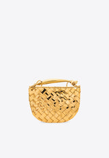 Bottega Veneta Mini Sardine Metallic Handbag in Intrecciato Leather Gold 744267 V3QM2-8922