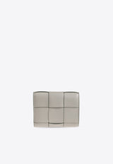 Bottega Veneta Cassette Tri-Fold Wallet in Intrecciato Leather Agate Gray 750245 V2PN1-1582