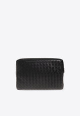 Bottega Veneta Intrecciato Leather Zip Laptop Holder Black 775552 V2HL0-8803