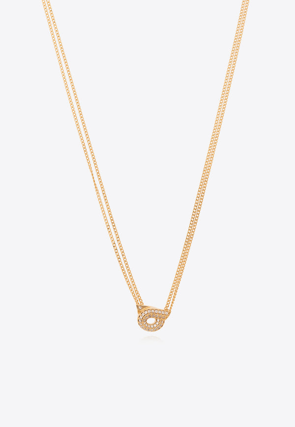 Salvatore Ferragamo Ganstars Gancini Charm Necklace Gold 760706 NKL GANSTRAS 770481-ORO