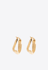 Bottega Veneta Small Twist Triangle-Shaped Hoop Earrings Gold 775179 VAHU0-8120