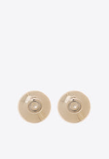 Bottega Veneta Concave Two-Part Stud Earrings Silver 775048 V5070-8117