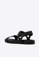 Bottega Veneta Trip Intrecciato Leather Sandals Black 775305 V3HB0-1000