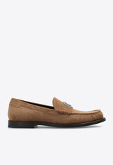 Dolce 
Gabbana DG Logo Suede Loafers Beige A30248 AT441-80024