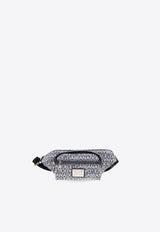 Dolce 
Gabbana Small Coated Jacquard Belt Bag Blue BM2218 AJ705-8L625