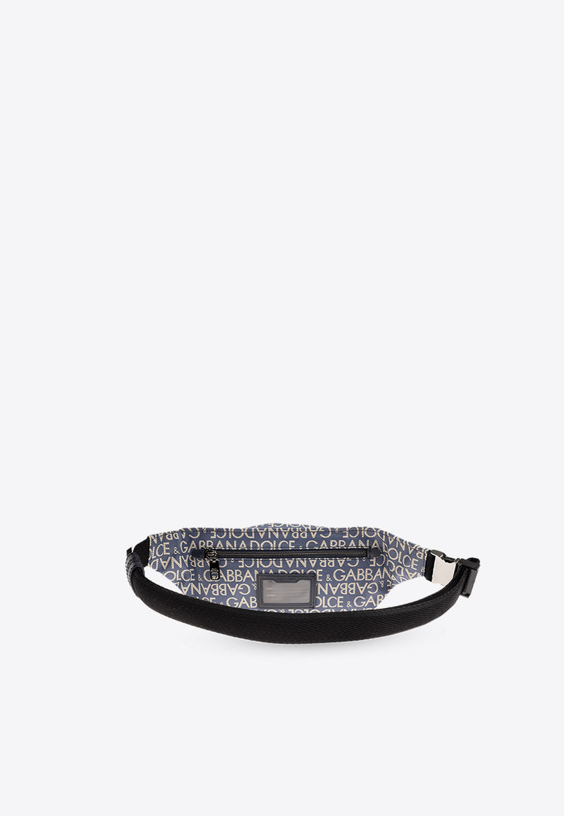 Dolce 
Gabbana Small Coated Jacquard Belt Bag Blue BM2218 AJ705-8L625