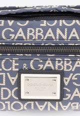 Dolce 
Gabbana Small Coated Jacquard Belt Bag Blue BM2218 AJ705-8L625