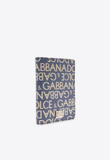 Dolce 
Gabbana Coated Jacquard Passport Holder Blue BP2215 AJ705-8L625