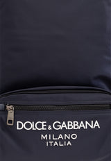 Dolce 
Gabbana Rubberized Logo Nylon Backpack Navy BM2197 AG182-8C653