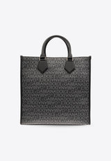 Dolce 
Gabbana Medium Coated Jacquard Tote Bag Gray BM2273 AJ705-8B969