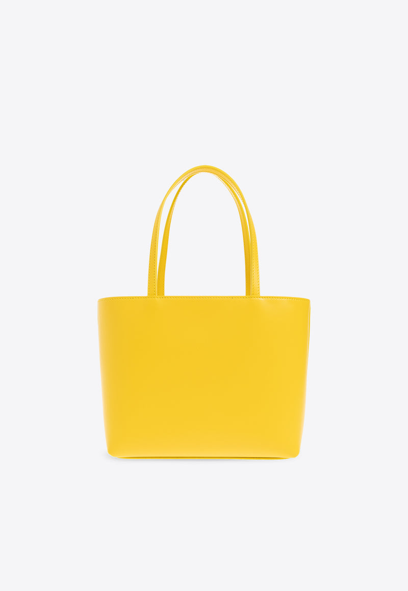 Dolce 
Gabbana Small DG Logo Calf Leather Tote Bag Yellow BB7337 AW576-80205