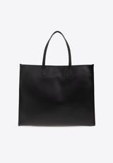 Dolce 
Gabbana Embossed Logo Plaque Leather Tote Bag Black BM2274 AG218-80999