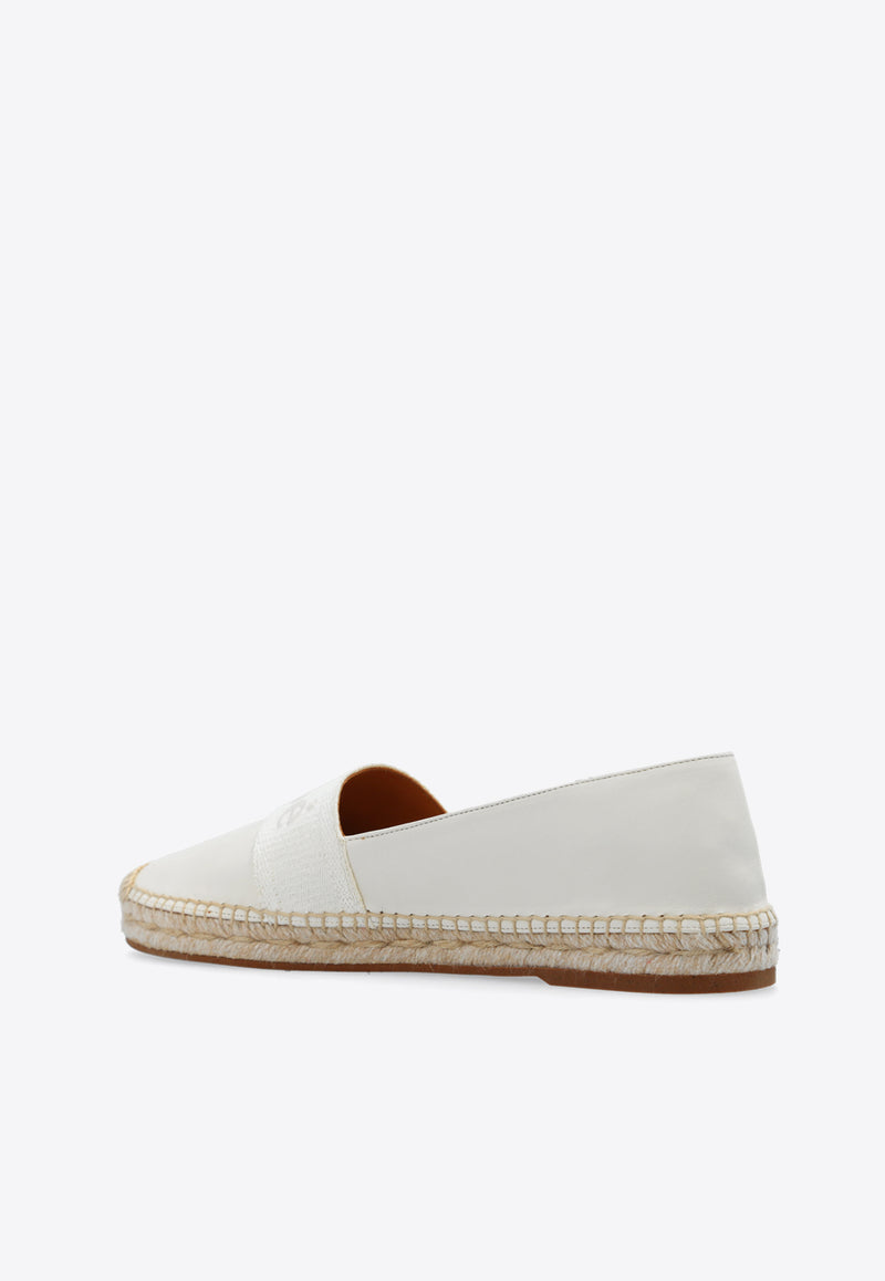 Chloé Piia Logo Embroidered Espadrilles White CHC24S983 H7-101