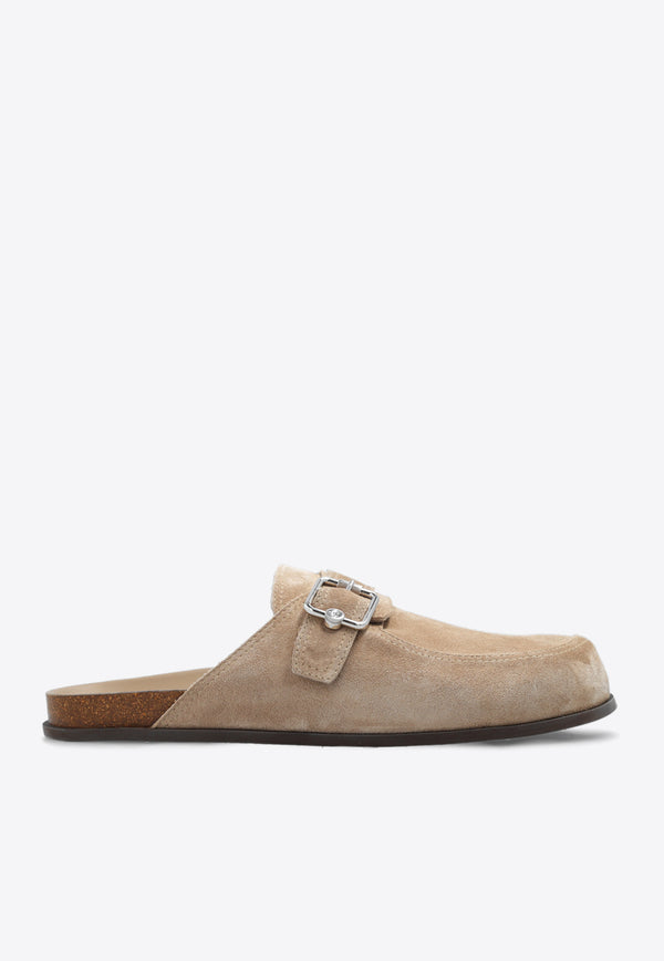 Jimmy Choo Etta Suede Flat Mules Beige ETTA MULE SVV-STONE