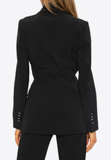 Dolce 
Gabbana Double-Breasted Turlington Jacket Black F27AAT FUGN7-N0000