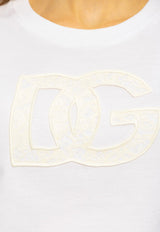 Dolce 
Gabbana DG Lace Patch T-shirt White F8M68Z GDB9O-W0800