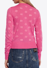 Dolce 
Gabbana DG Logo Jacquard Sweater Pink FXJ34T JEMO9-F0733