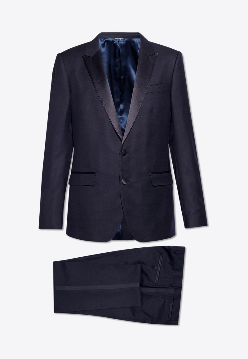 Dolce 
Gabbana Single-Breasted Wool Blend Suit Blue GKPFMT FM2GS-S8031