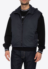 Dolce 
Gabbana Single-Breasted Hooded Coat with Vest Blue G042OT FU27C-B0665