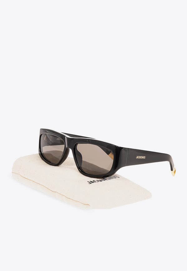 Jacquemus Pilota Square-Frame Sunglasses Gray JAC2C1SUN 0-0