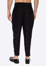 Dolce 
Gabbana DG Logo Jacquard Silk Pants Black GV4DAT FJ1FK-N0000