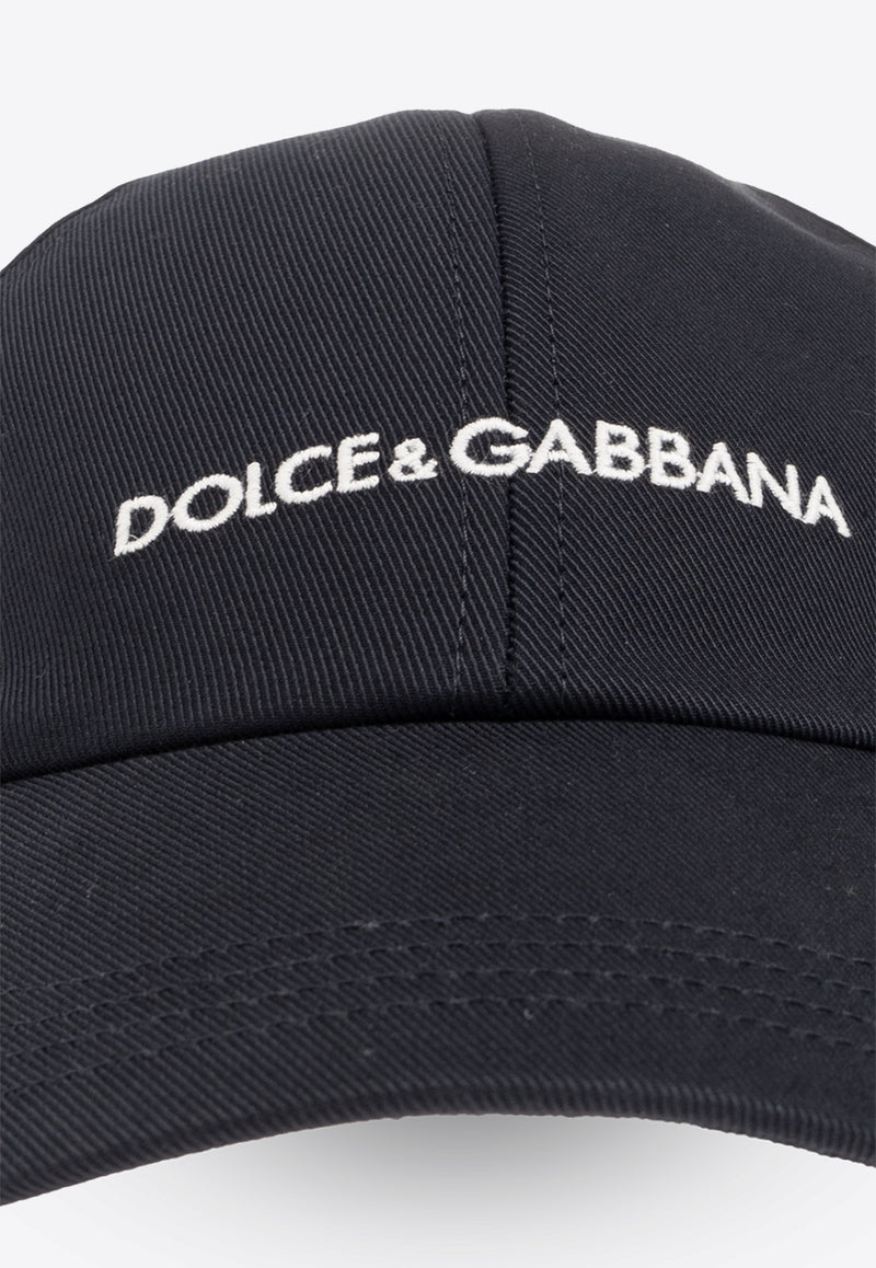 Dolce 
Gabbana Logo Embroidered Baseball Cap Navy GH886Z GH207-B0665