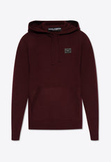 Dolce 
Gabbana Logo Plaque Hooded Sweater Bordeaux GXO33T JEMQ3-R0108