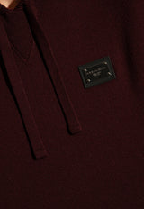 Dolce 
Gabbana Logo Plaque Hooded Sweater Bordeaux GXO33T JEMQ3-R0108