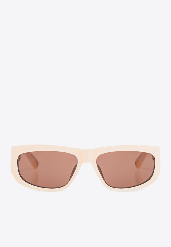 Jacquemus Pilota Square-Frame Sunglasses Brown JAC2C2SUN 0-0