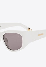 Jacquemus Gala Butterfly Sunglasses Gray JAC5C2SUN 0-0