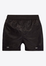 Off-White OFF Stamp Swim Shorts Black KĄPIELOWE OMFD011C99 FAB001-1001