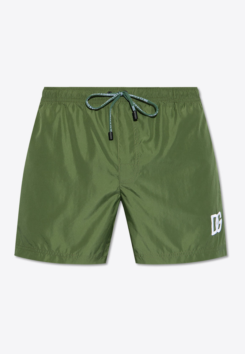 Dolce 
Gabbana DG Logo Patch Swim Shorts Green KĄPIELOWE M4F29T FUSFW-V9524