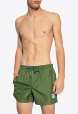 Dolce 
Gabbana DG Logo Patch Swim Shorts Green KĄPIELOWE M4F29T FUSFW-V9524