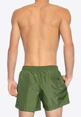 Dolce 
Gabbana DG Logo Patch Swim Shorts Green KĄPIELOWE M4F29T FUSFW-V9524