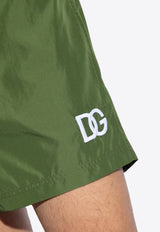 Dolce 
Gabbana DG Logo Patch Swim Shorts Green KĄPIELOWE M4F29T FUSFW-V9524